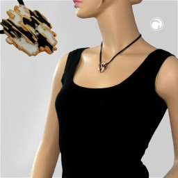 necklace bark black/white/gold-colours