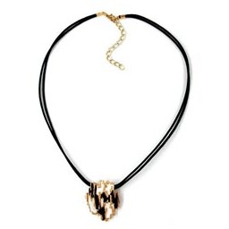 necklace bark black/white/gold-colours