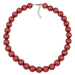 necklace beads 16mm red-brown 50cm