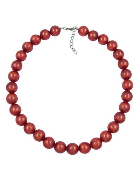 necklace beads 16mm red-brown 50cm
