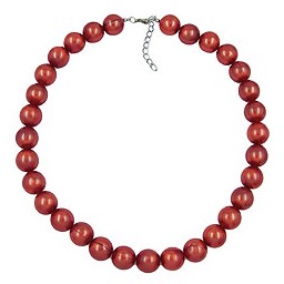 necklace beads 16mm red-brown 50cm