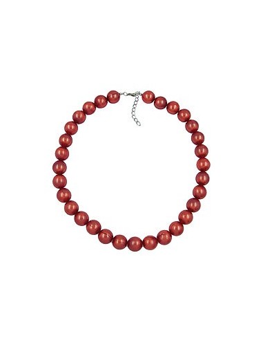 necklace beads 16mm red-brown 50cm