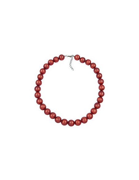 necklace beads 16mm red-brown 50cm