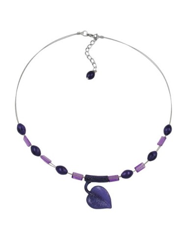 necklace leaf at tube lilac