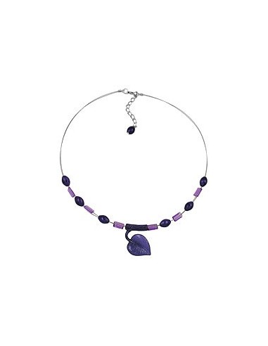 necklace leaf at tube lilac