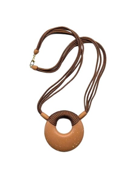 necklace amulet caramel/ brown