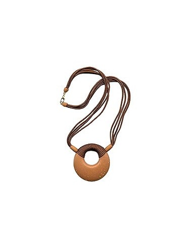 necklace amulet caramel/ brown