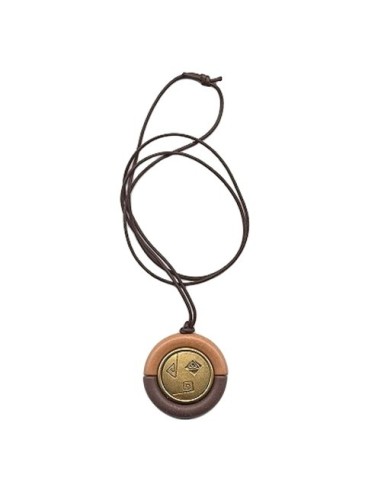 necklace pendant brown/ gold