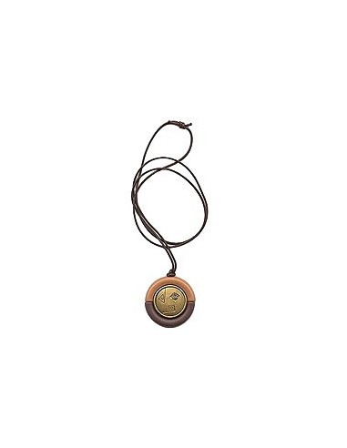 necklace pendant brown/ gold