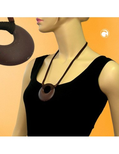 necklace amulet dark brown