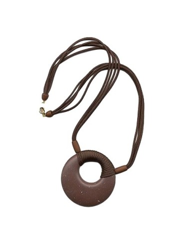necklace amulet dark brown