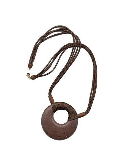necklace amulet dark brown