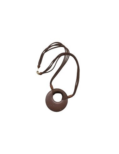 necklace amulet dark brown