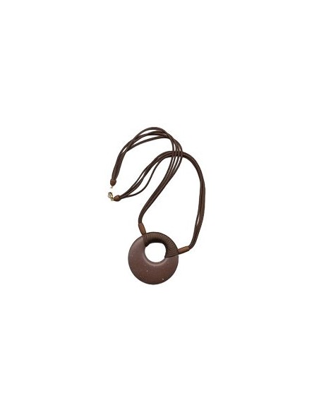 necklace amulet dark brown
