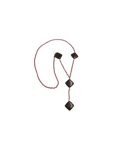necklace square black-copper-tone 100cm