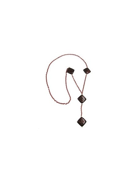 necklace square black-copper-tone 100cm