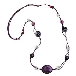 necklace olive purple-silk 100cm