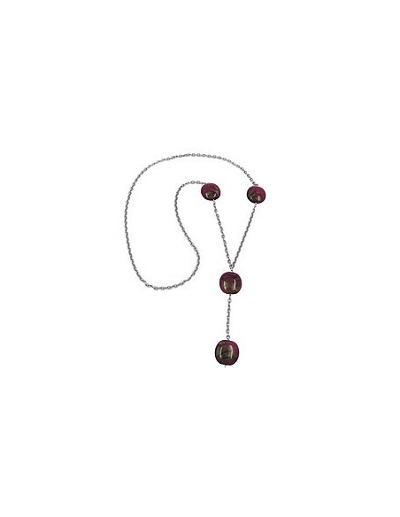 necklace nuggets purple 100cm