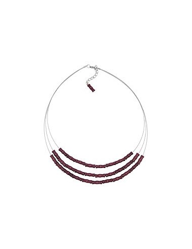 necklace three rows purple