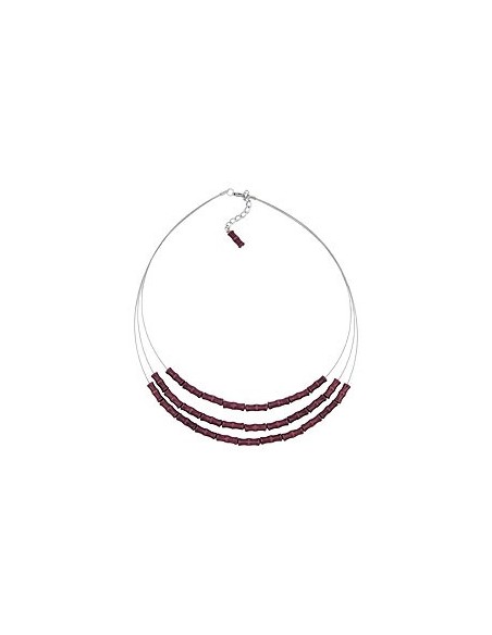 necklace three rows purple