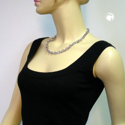 necklace anchor chain rhodium plated 50cm