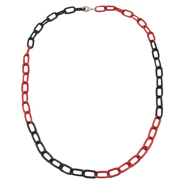 necklace anchor chain 8mm red/ black