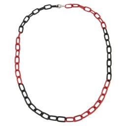 necklace anchor chain 8mm red/ black