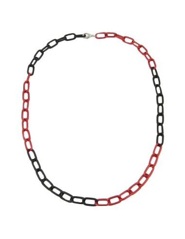 necklace anchor chain 8mm red/ black
