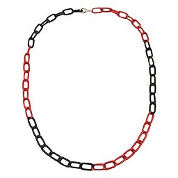 necklace anchor chain 8mm red/ black