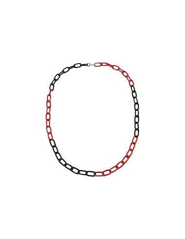 necklace anchor chain 8mm red/ black