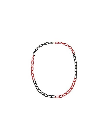 necklace anchor chain 8mm red/ black