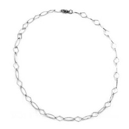 necklace phantasie 7mm rhodium plated 45cm