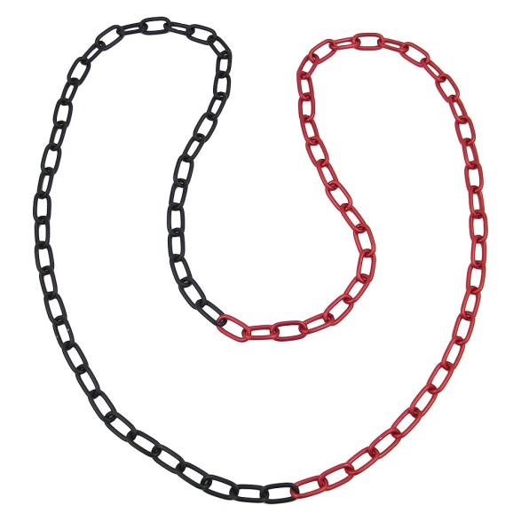 necklace anchor chain 8mm red/ black