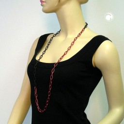 necklace anchor chain 8mm red/ black