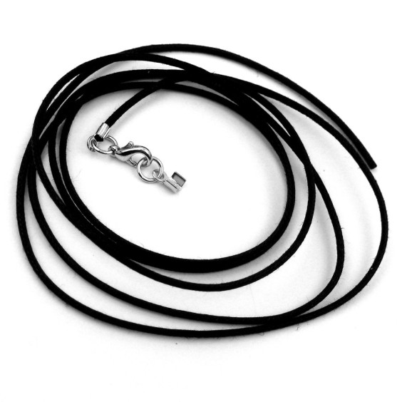 necklace 1 mm black cord with clasp