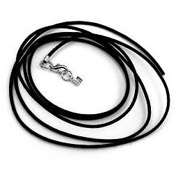 necklace 1 mm black cord with clasp