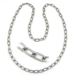 necklace silver-coloured anchor chain 8mm