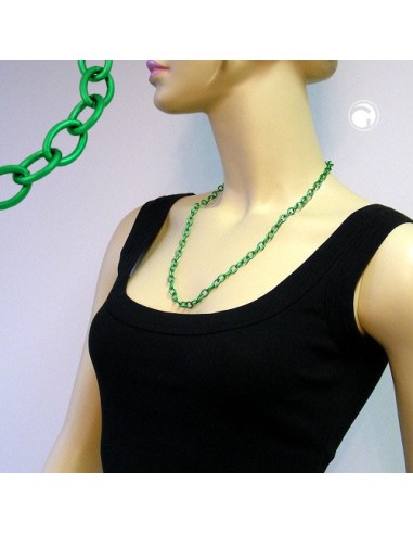 necklace green anchor chain 7mm
