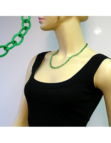 necklace green anchor chain 7mm