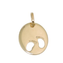 pendant baby's christening 14k gold