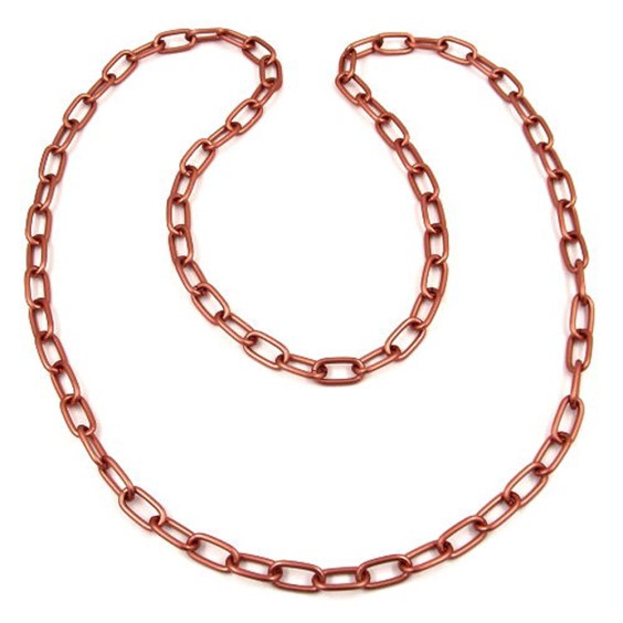 necklace anchor chain 8mm copper colour