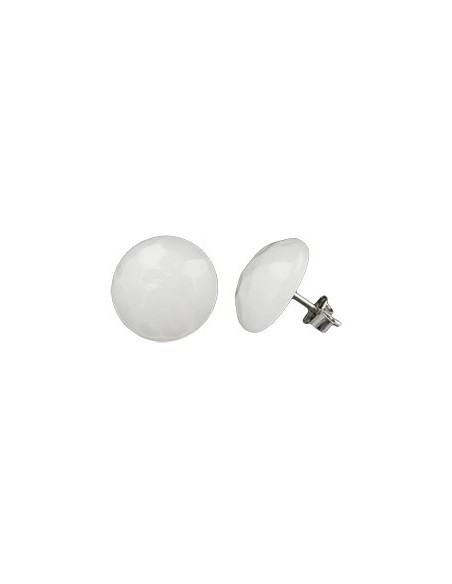 stud earrings hammered white cream