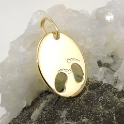 pendant baby's christening 14k gold