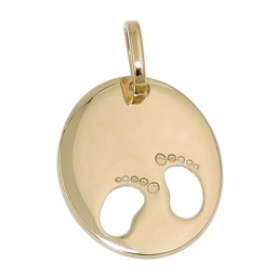 pendant baby's christening 14k gold