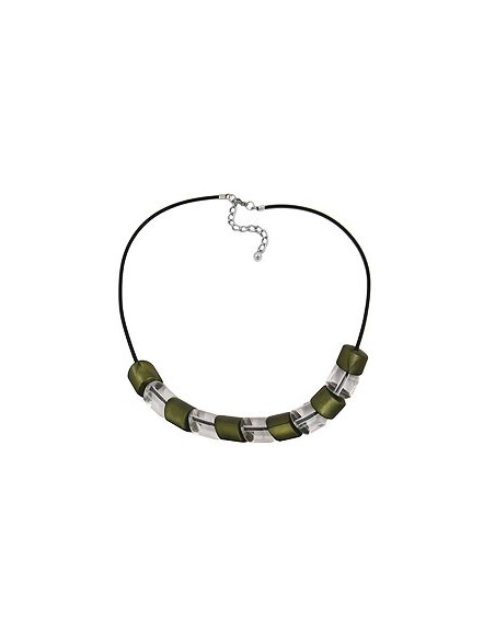 necklace beads green 45cm