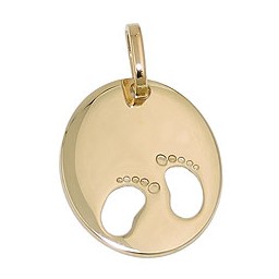 pendant baby's christening 14k gold