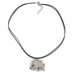 necklace elephant grey silky shimmering