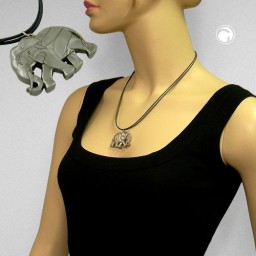 necklace elephant grey silky shimmering