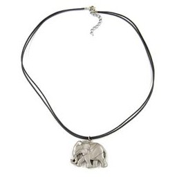 necklace elephant grey silky shimmering