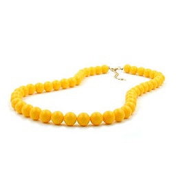 necklace beads 8mm yellow